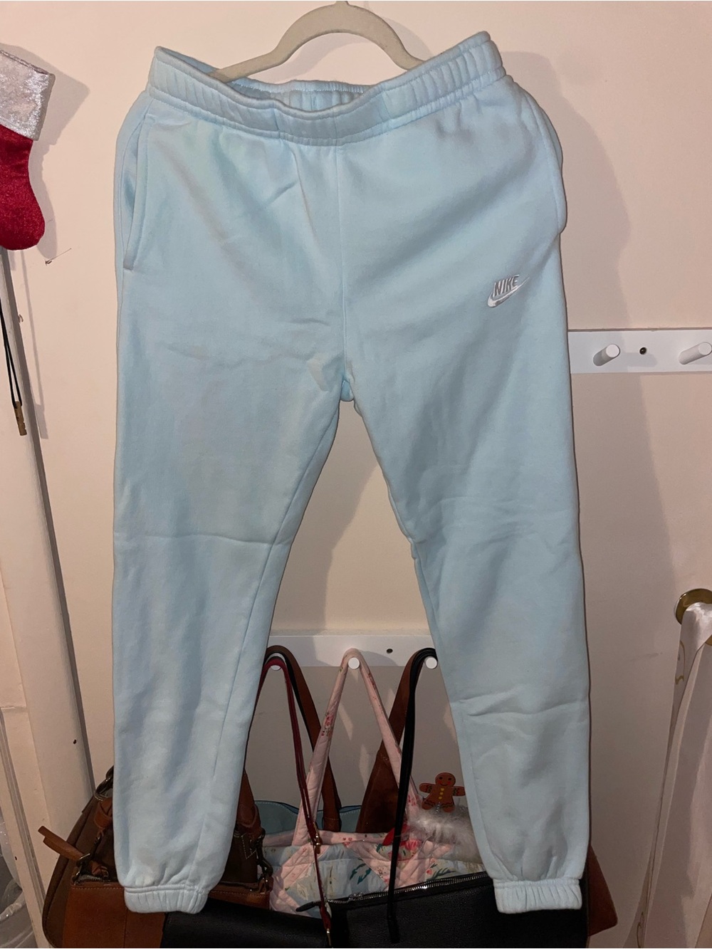 Nike Light Blue Fleece Joggers